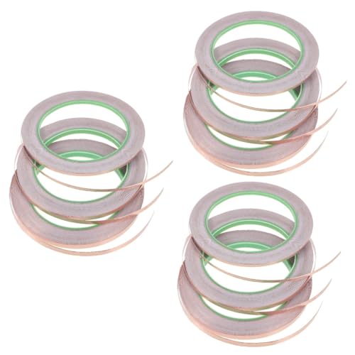 JECOMPRIS 3 Sätze Hochtemperaturbeständiges Klebeband Verbindungen Kupferfolienklebeband Klebeband Nachfüllen Bandrolle Leitfähiges Kupferband Abschirmendes Kupferband Pvc 3 Rollen * 3 von JECOMPRIS