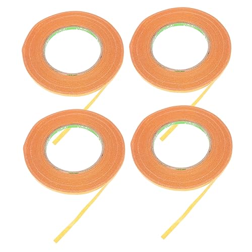 JECOMPRIS 4 Rollen Klebeband für Teppichböden Bodenaufkleber Klebeband für Teppiche Doppelklebeband doppelseitiges klebeband double sided tape Bühnentape aus Stoff selber machen Yellow von JECOMPRIS