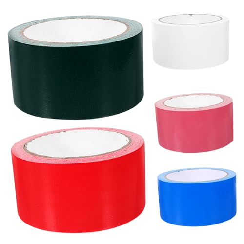 JECOMPRIS 5 Rollen Farbiges Klebeband packing tape paketband doppelseitiges klebeband boxing tape Klebebänder Klebeband für Handwerk Klebeband für Teppiche Band für Rohre Heißschmelzkleber von JECOMPRIS