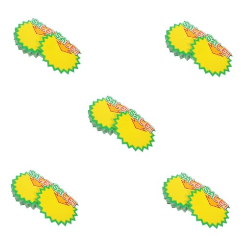 JECOMPRIS 5 Sätze Explosiver Verkaufsdisplay Preislabels Flohmarkt-aufkleber Verkaufsetiketten Für Verkaufsschilder Einzelhandelsetiketten Verkaufsaufkleber Papier 100 Stück * 5 von JECOMPRIS