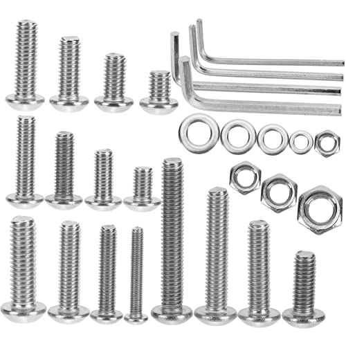 JECOMPRIS 520 Teiliges Edelstahl Schrauben Und Muttern Sortiment Set Praktischer Sortierbox Selbstschneidende Metallschrauben Unterlegscheiben Und Viele Größen Für Heimwerker Und von JECOMPRIS