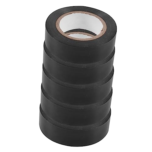 JECOMPRIS 5St farbiges Klebeband Wasserdichtes Klebeband für den Außenbereich Drahtband wasserdichtes Band PVC Klebeband industrieklebeband elektrisches Band Hochtemperatur-Elektroband Black von JECOMPRIS