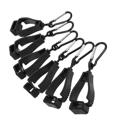 JECOMPRIS 6 Stück Handschuhhalter Handschuhklammern Riemenklemmen Handschuhclip Karabiner Fäustlinge Feuerwehrhandschuhe Klemmen Handschuhe Gürtelclips Handschuhclips Für von JECOMPRIS