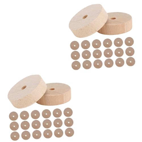 JECOMPRIS Holzräder Zum Basteln 40 Stk Log-rad Räder Zum Basteln Holz Miniatur-autoräder Holz Bastelzubehör Holzräder Für Das Handwerk Holzhandwerk Bastelmaterial Hölzern Runde Holzspäne von JECOMPRIS