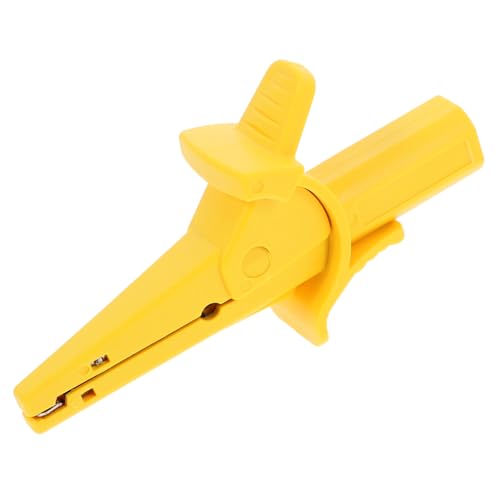 JECOMPRIS Multimeter-Krokodilklemme Klemme zur Stromprüfung Isolierter Sicherheitsclip Testclip für Testen Sie die Clip-Isolierung Aktueller Testclip Vernickeltes Kupfer Yellow von JECOMPRIS