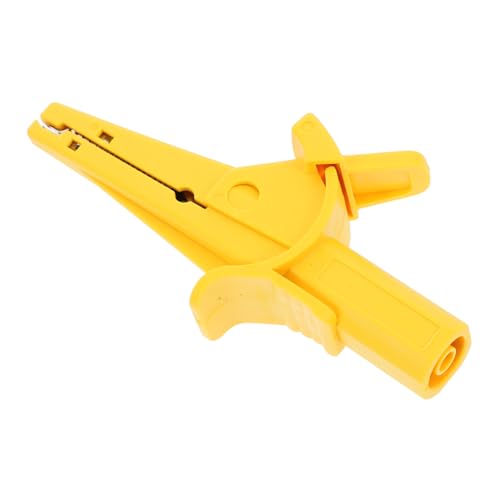 JECOMPRIS Multimeter-krokodilklemme Isolierter Prüfclip Aktuellen Testclip Öffnen Prüfklemme Aktueller Testclip Klemme Zur Stromprüfung Sichere Isolierte Klemme Vernickeltes Kupfer Yellow von JECOMPRIS