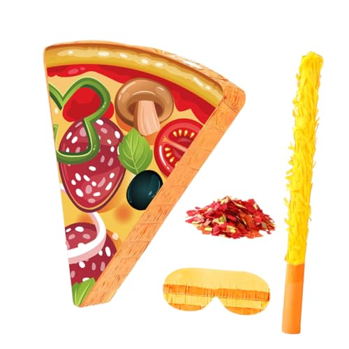 JECOMPRIS Pizza Party Pinata mit Aufhängering Blindfold und Bunte Pizza Deko für Kindergeburtstag Cinco De Mayo Food Game Vielseitig als Partyspiel und Feierdeko Komplettset JECOMPRIS Pizza Party Pinata mit Aufhängering Blindfold und Bunte Pizza Deko für Kindergeburtstag Cinco De Mayo Food Game Vielseitig als Partyspiel und Feierdeko Komplettset von JECOMPRIS