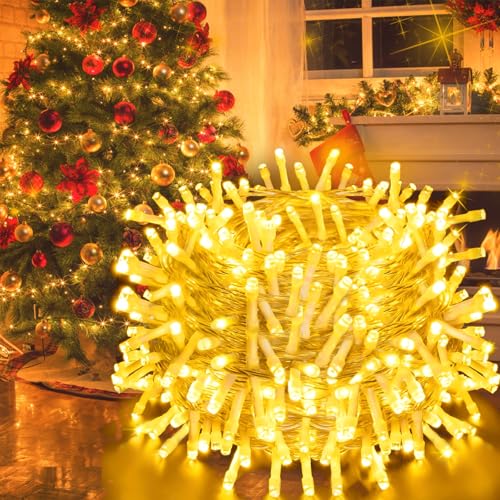 JEDWKFA 40m Tannenbaum Lichterkette, Lichterkette außen, 400 LED Lichterkette mit Fernbedienung, Lichterkette Weihnachten Außen, Wasserdicht Weihnachtslichterkette, für Weihnachten Party von JEDWKFA