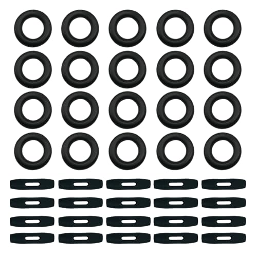 20PCS Olive Form Plastikknöpfe 20PCS Kunststoff O Ringe Olive geformte Schnalle 1 Loch Ring Kreis Haken Befestigung Zeltklappen Verbinden Zelt Schichten Nähen DIY Handwerk Werkzeug von JEESHAN