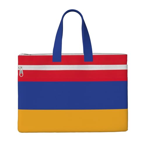 Tragetasche mit Flagge von Armenien, für Damen und Herren, große Kapazität, Canvas-Tragetasche mit Reißverschluss, für Arbeit, Laptop von JEJEA