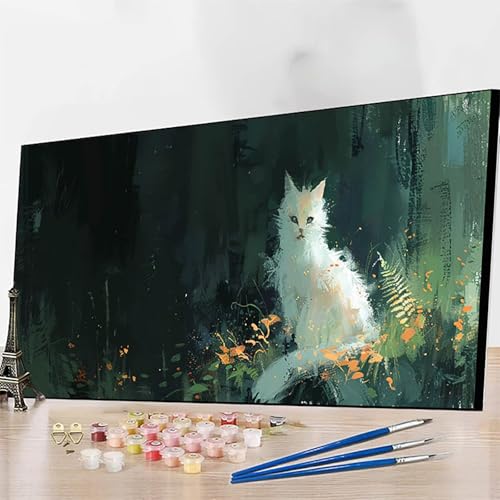 DIY Malen Nach Zahlen Erwachsene Graffiti, Malen Nach Zahlen Katze Malen Nach Zahlen ab 9 Jahre Mädchen mit Pinseln und Acrylfarben für Deko Wohnzimmer, Geschenke für Frauen30x60CM (Ohne Rahmen) 9-1 von JEPGFOU