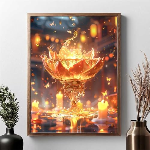 Diamond Painting Blume, Diamond Painting Erwachsene Kerze Diamant Malerei Bilder Full Drill 5D DIY Diamont Art Stickerei Set Geeignet Als Geschenk, Zur Entspannung und Wanddeko 30x40cm JPF 4-R Diamond Painting Blume, Diamond Painting Erwachsene Kerze Diamant Malerei Bilder Full Drill 5D DIY Diamont Art Stickerei Set Geeignet Als Geschenk, Zur Entspannung und Wanddeko 30x40cm JPF 4-R von JEPGFOU