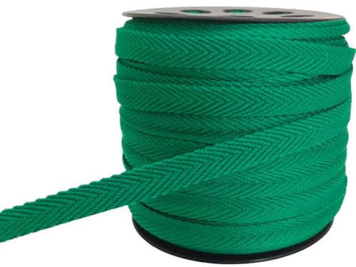 Fischgräten-Twillband zum Nähen, 0,95 m, Nylon-Gurtband zum Sticken, Krawatten, Sporthosen, Stoff, Schrägband, Kleidung, Nähen, Spitzenbänder zum Aufhängen von Schlaufen (Dunkelgrün 026) von JESEP YONG