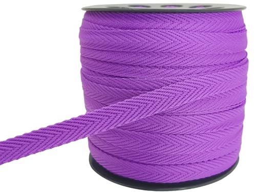 Fischgräten-Twillband zum Nähen, 0,95 m, Nylon-Gurtband zum Sticken, Krawatten, Sporthosen, Stoff, Schrägband, Kleidung, Nähen, Spitzenbänder zum Aufhängen von Schlaufen (Violett 027) von JESEP YONG