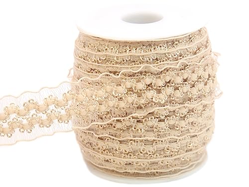 JESEP YONG 20 Meter khakifarbene Doppel-Rüschen-Organza-Bordüre, elastischer Spitzenbesatz, Stretch-Spitzenband, Kleidung und Kleidung für DIY-Stirnband, Kleidung, Nähen, Verzierung JESEP YONG 20 Meter khakifarbene Doppel-Rüschen-Organza-Bordüre, elastischer Spitzenbesatz, Stretch-Spitzenband, Kleidung und Kleidung für DIY-Stirnband, Kleidung, Nähen, Verzierung von JESEP YONG