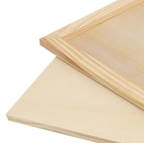 JEUIHAU 15 Stück unlackierte Holz-Leinwand, 0,8 cm dicke Holzplatte, Leinwand, Holzplatten zum Malen, Basteln, Gießen, 25 x 30 cm, 15 Stück von JEUIHAU