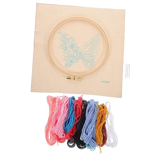 1 Satz Schmetterling Kreuzstich Kunst-kit Bausätze Set Zur Herstellung Von Armbändern Nähgarn Bausatz Stickset Stickstabilisatoren Zubehör Stickerei-kits Bastelsets Stoff Polyester JEWEDECO von JEWEDECO