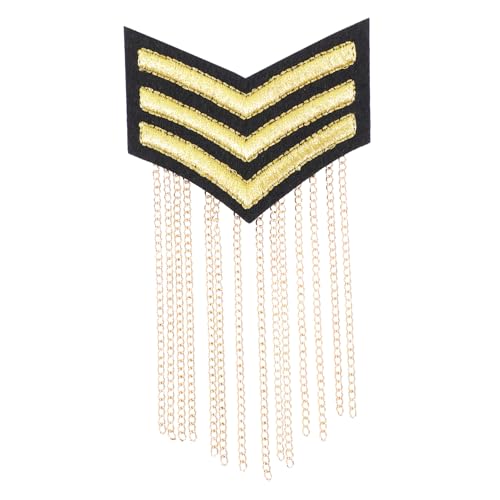 1 Stk Schulterklappen Schulterabzeichen Quaste Männer Schulterabzeichen Schultermarkierungsdekor Vintage Herren Epaulet Männer Schulterbrett Golddekor Herren Epaulette Golden Eisen JEWEDECO von JEWEDECO