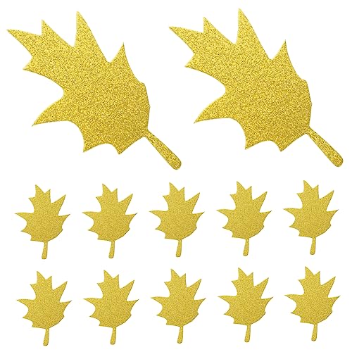 20St glitzernde Ahornblätter Anreizpapierblätter Blattpapierschnitte Pinnwand Ahornblätter papierschere pauspapier glitzernde Herbstblätter Dekorationen aus Papier schneiden Golden JEWEDECO von JEWEDECO