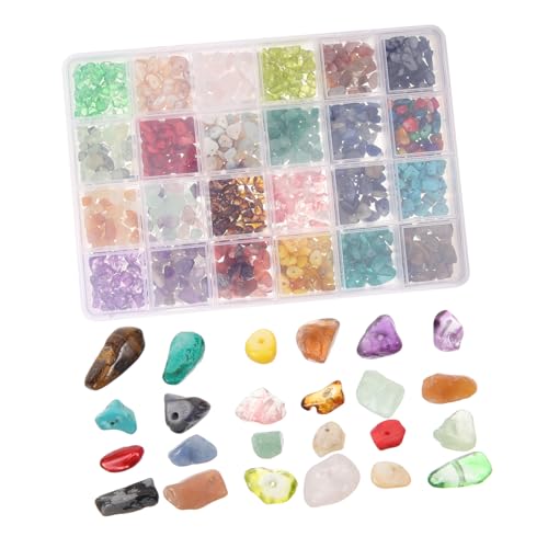 JEWEDECO 1 Box Natursteinperlen DIY Ohrringe Perlen DIY Perlen Lose Distanzperlen Kleine Perlen Naturperlen Für Die Schmuckherstellung Große Distanzperlen Für Schmuck Perlen Für von JEWEDECO