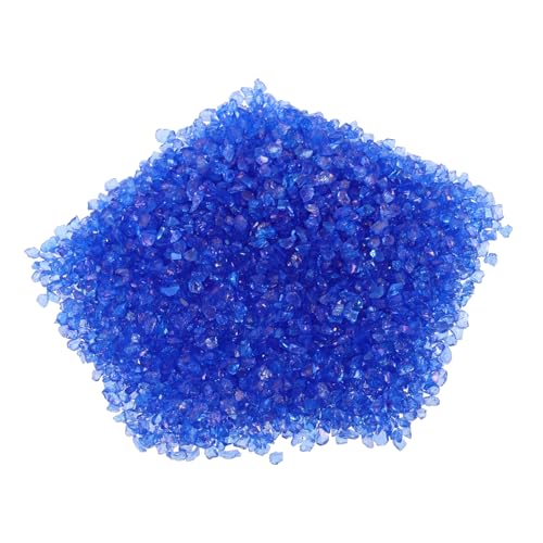 JEWEDECO 1 Nagel Glas Kies Glasmaterial Glasstücke kunst zubehor schmuck unregelmäßige Nagelanhänger zerkleinerte Glassplitter Anhänger aus zerkleinertem Glas Nailart-Glaschips Blue von JEWEDECO