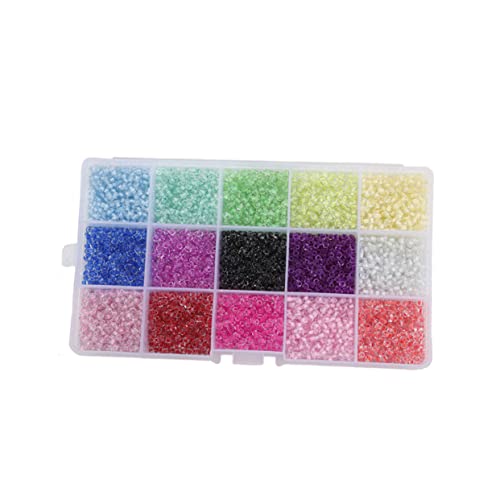 JEWEDECO 1 Packung Glasperlen für Kreuzstich kleine Perlen Kreuzstich-Sets für Kinder Halskette Brillenkette bastel set perlensets 3mm Glasperlen Perlen für die Herstellung von Halsketten von JEWEDECO