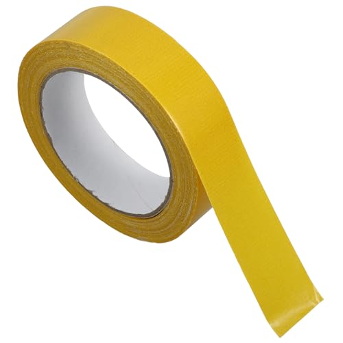 JEWEDECO 1 Rolle Doppelseitiges Klebeband Glasfasergewebeband dekoratives Klebeband Reparaturband Hochleistungs-Klebeband Stoffband Klebebänder Teppichband für Teppich Ballaststoff Yellow von JEWEDECO