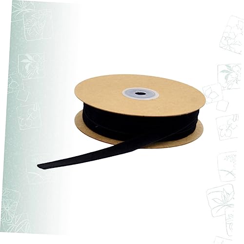 JEWEDECO 1 Rolle Geschenkverpackungsband Goldenes Satinband Samtband Bandschleife Goldene Girlande Geschenkband Geschenkbänder Hochzeitsdekoration Blumensträuße Wickelband Spitzenband Black von JEWEDECO