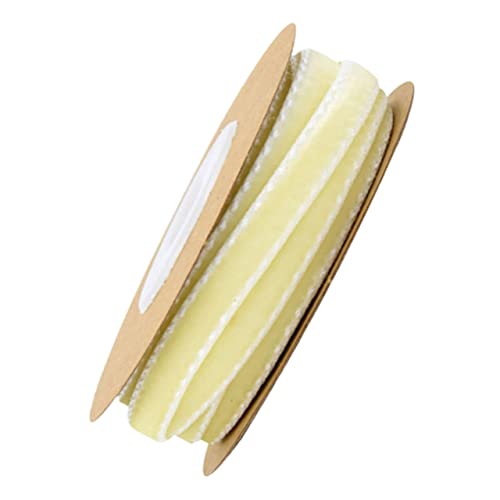 JEWEDECO 1 Rolle Geschenkverpackungsband Retro-Dekor Band für Stoffband Blumenaufkleber beflockter Plüschstoff graceling stutzenhalter geburtstagsmitgebsl verpackungen für Beige von JEWEDECO