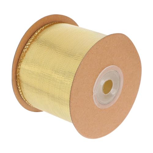 JEWEDECO 1 Rolle Gold- und Silberzwiebelband Vorhang Lichterketten Hochzeit für creatim weihnachten geschenkband Geschenkbänder ein Verpackungsband festliches Band metallische Linie Golden von JEWEDECO