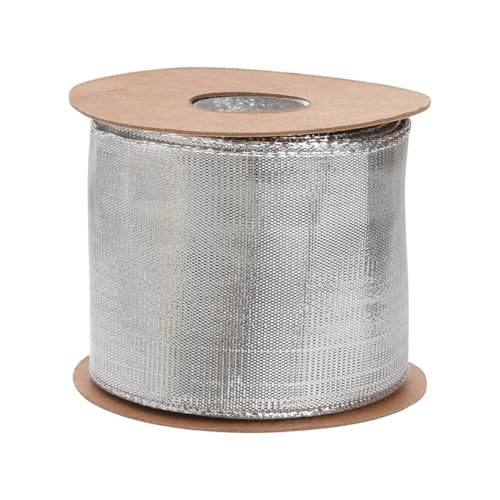 JEWEDECO 1 Rolle Gold- und Silberzwiebelband für ästhetische Raumdekoration Wickelband Rot Jute creatim weihnachten nupsis dekoratives Verpackungsband Geschenkband metallische Linie Silver von JEWEDECO