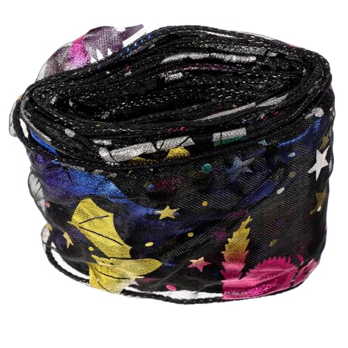 JEWEDECO 1 Rolle Halloween- Halloween-satinband Geschenkverpackungsgürtel Geschenkband Im Halloween-stil Wickelband Drahtband Umwickeln Grosgrain-besatz Sackleinen-bögen Polyester von JEWEDECO