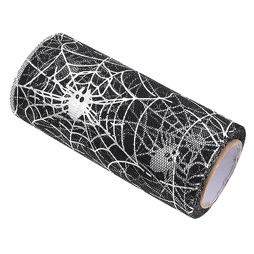 JEWEDECO 1 Rolle Halloween Mesh Rolls Kleid Aus Glitzerkleid Mesh-kleid Tüllkleid Glitzerndes Tüllband Halloween-dekor Kreatives Tüllband Halloween Dekoratives Wickelband Polyester von JEWEDECO