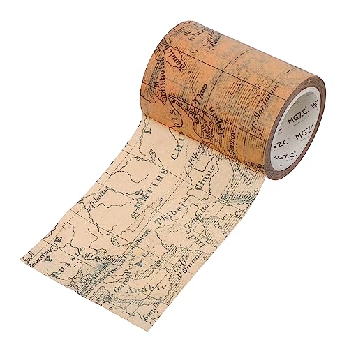 JEWEDECO 1 Rolle Handbuch und Klebeband weltkarte scheckheft home dekoration papierklebeband Papierband Spender für aufkleber Washi Tape zum Basteln Washi DIY Bastelband Japanisches Papier von JEWEDECO