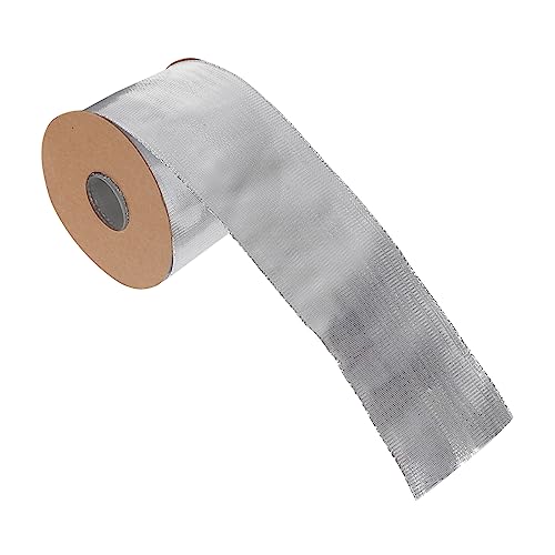 JEWEDECO 1 Rolle Helles Zwiebelgewebe zur Tortendekoration Alles zum Geburtstagskarte farbiges Band Bänder seidenband ribbon Wickelband Geschenkband verpacken metallische Linie Silver von JEWEDECO