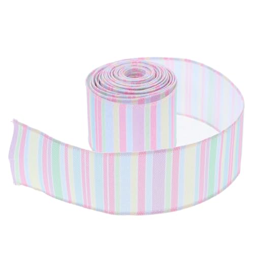 JEWEDECO 1 Rolle Osterband Federdrahtband Geschenkband Für Die Party Geschenkband Zum Basteln Geschenkband Zum Verpacken Band Für Schleifen Bonbonband Band Für Packband Polyester von JEWEDECO