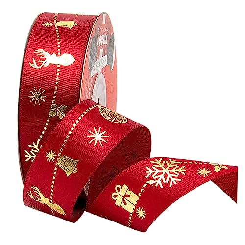 JEWEDECO 1 Rolle Polyester Heißprägeband Für Weihnachtsdekoration Und Geschenkverpackung Ideal Für Kreative Bastelprojekte Und Festliche Anlässe Breit von JEWEDECO