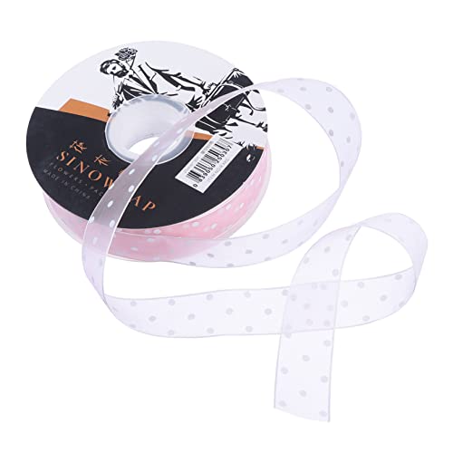 JEWEDECO 1 Rolle Schleife seidenband ribbon Festliches stitsch geschenkpakete guci Verpackungsband Polyesterband DIY-Geschenkband für Blumenstrauß DIY Bastelband Wickelband Rosa von JEWEDECO