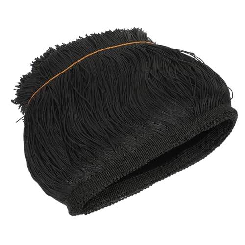 JEWEDECO 1 Rolle Schnurrbart bestickte Vorhänge selbstgemachte Fransen Quastenrand Spitzenbesatz zum Nähen pavvilion mastubatoren brims Vorhangkantendekoration Quastenstoff Polyester Black von JEWEDECO