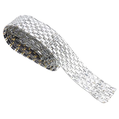 JEWEDECO 1 Rolle Strassband Aus Glas Handgefertigter Kostümbesatz Edelsteine ​​zum Basteln Kettendekor Exquisiter Bastelbesatz Multifunktions-strassband Bling Strassband Selbstklebend von JEWEDECO