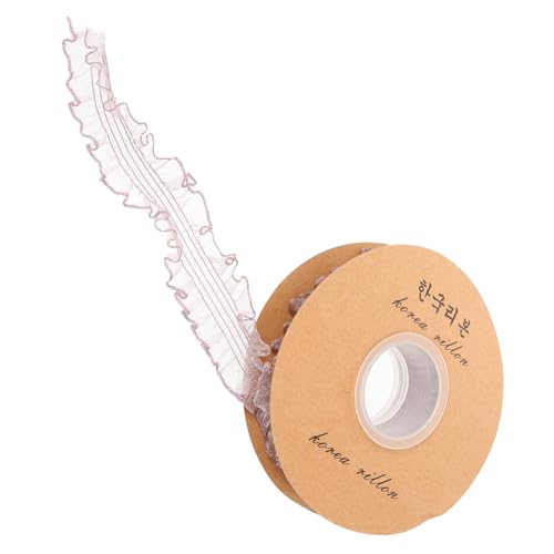 JEWEDECO 1 Rolle Stretch-spitze Spitzenbänder Kleidungsstücke Spitzendekor Spitzenstoffbänder Kleidungsspitze Bänder Nähen Kleiderbänder Nähen Trimmen Spitzenband Zum Nähen Organza Rosa von JEWEDECO