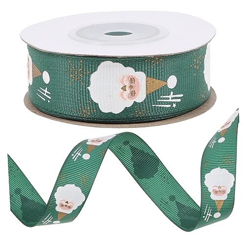 JEWEDECO 1 Rolle Weihnachtsband Geschenkband Weihnachtssatinband Weihnachtsbänder Banddekor Geschenkverpackungsbänder ribbon bandfeile Geschenkbänder Bänder für Polyester Green von JEWEDECO