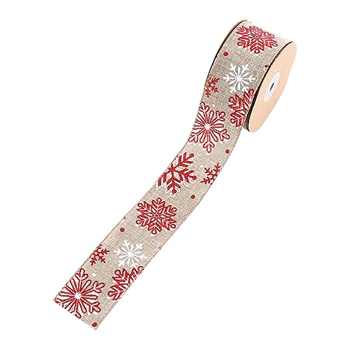 JEWEDECO 1 Rolle Weihnachtsmusterband Breites Geschenkband Für Bastelprojekte Dekoratives Band Mit Festlichen Motiven Ideal Zur Weihnachtsgeschenkverpackung Und Dekoration von JEWEDECO