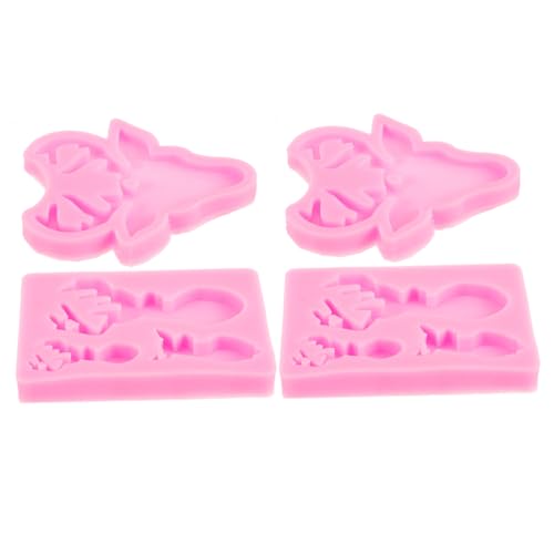 JEWEDECO 1 Satz Elch-hirsch-kopfform Handwerk Formenbau Diy-epoxid-silikon-gießform Diy Liefert Silikonform Zum Basteln Epoxid-silikonform Tierische Diy-form Tierdekorform Rosa Kieselgel von JEWEDECO