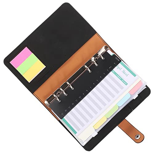 JEWEDECO 1 Satz Handbuch Notizblock Zur Kostenverfolgung Budget Binder Bulk Mini-budgetordner Budget-notizblock-planung Ordner Für Geldumschläge Dekorative Umschläge Rostfreier Stahl Black von JEWEDECO