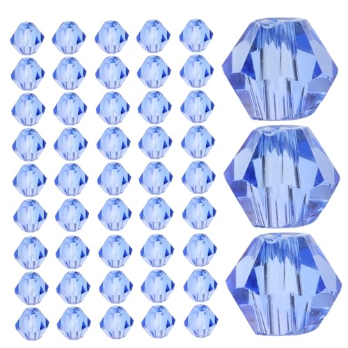 JEWEDECO 1 Satz Kristallperlen Briolette-Perlen Strass-Abstandsperlen DIY Ohrringe Perlen Abstandshalter lose Perlen Raumperlen Schmuckperlen Blaue Perlen schmuck DIY perlen Glasperlen Blue von JEWEDECO