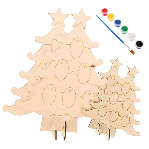 JEWEDECO 1 Satz Leere Holzspäne Hölzerne Ornamente Weihnachtsbaumanhänger Aus Holz Diy Liefert Holzscheiben Bastelmaterial Selber Machen Diy Holzspäne Schöne Einrichtung Acrylfarbe von JEWEDECO