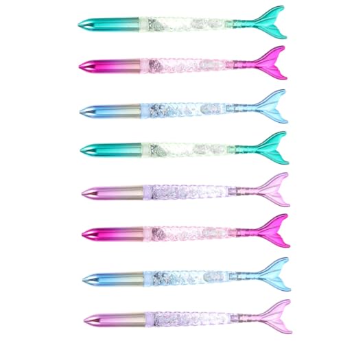 JEWEDECO 1 Satz Meerjungfrau Kugelschreiber schwarze Kugelschreiber schwarzer Gelstift gel pen set gel pens set Gelschreiber mit Cartoon-Tinte Meerjungfrauenschwanz-Gelstifte Plastik von JEWEDECO