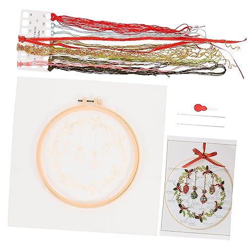 JEWEDECO 1 Satz Weihnachtskreuzstich Häkelsets Aida-Stoff zum Sticken DIY-Kits embroidery kit embroidery set Stickset zum Thema Weihnachten stickzubehör selber machen Baumwollkleidung von JEWEDECO