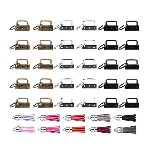 JEWEDECO 1 Set Schlüsselanhänger Schwanzclip, Schlüsselanhänger Quaste, Schlüsselanhänger Quaste, Schlüsselanhänger, DIY Handtaschenherstellung, Schnallen, Pferdemaul Clips, von JEWEDECO